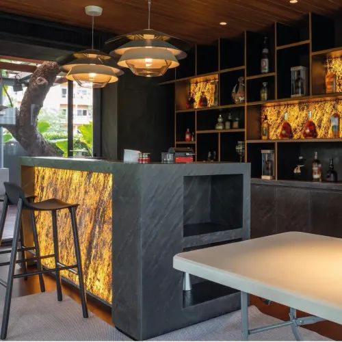 Graphite Stria Natural Thin Stone Veneers