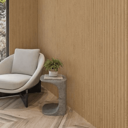 Linear Flex - Peaks - White Oak Wall Panelling