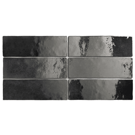 Artemis Graphite Gloss Wall Tile 200x65x10mm