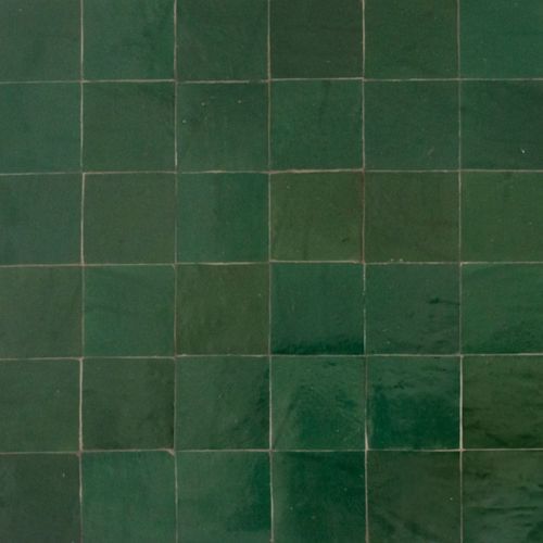 Moroccan Zelige Emerald Terracotta 100x100x13mm