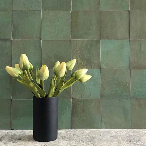 Moroccan Zelige Spearmint Terracotta 100x100x13mm