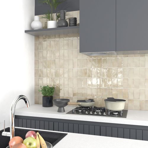 Marlowe Beige Gloss 150x75x10mm Wall Tile