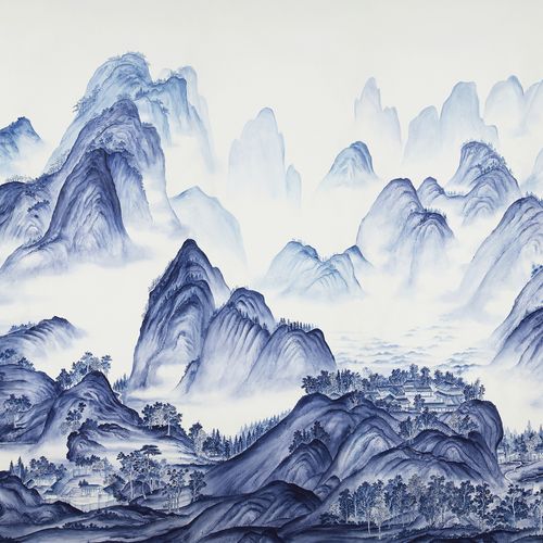 De Gournay Thousand Li of Rivers & Mountains |Wallpaper