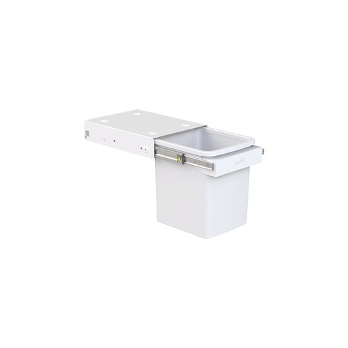 Hideaway Compact 1 x 15L Bucket | Handle Pull | White