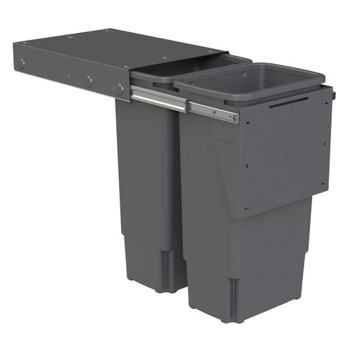 Hideaway Compact Bins 2 x 35L Buckets | Door Pull