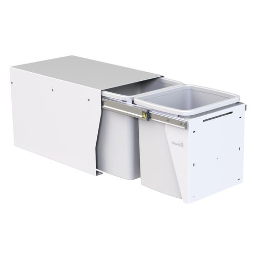 Compact Floor Mount 2 x 15L | Door Pull | White
