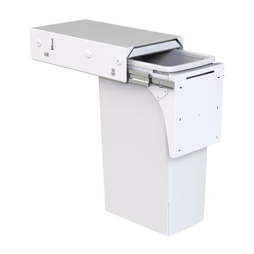 Hideaway Soft Close 1 x 40L | Door Pull | White