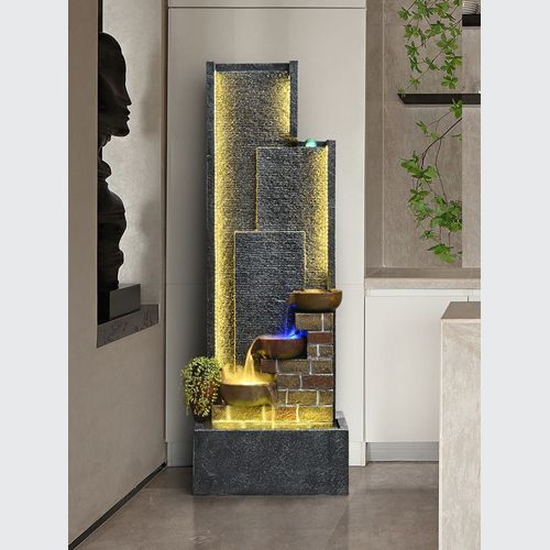 Modern Tiered Water Feature 62 x 42 x 170cm