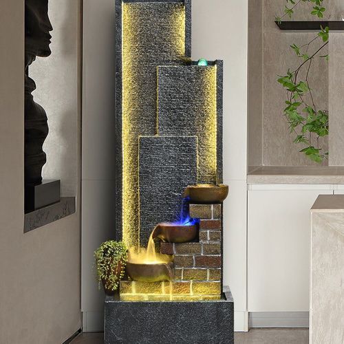 Modern Tiered Water Feature 62 x 42 x 170cm