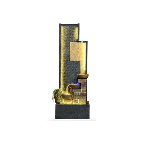 Modern Tiered Water Feature 47 x 36 x 125cm