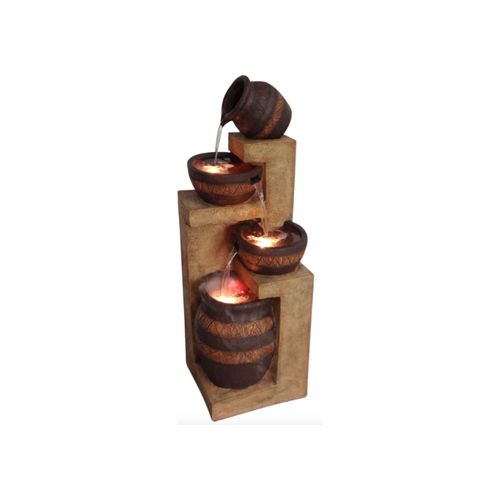 Rustic Tiered Pot Water Feature 38 x 38 x 117