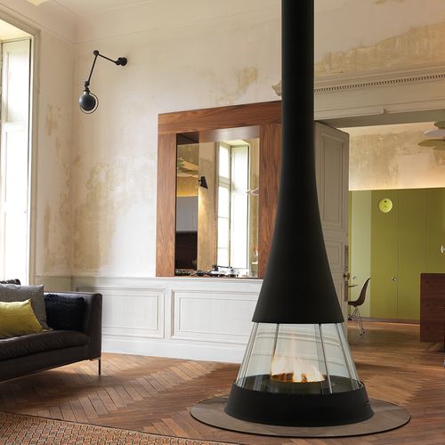 JC Bordelet Linea 914 - Suspended Wood Fireplace