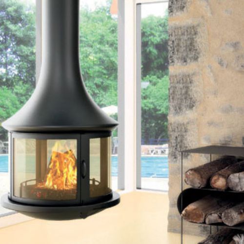 JC Bordelet Lea 998 - Suspended Wood Fireplace