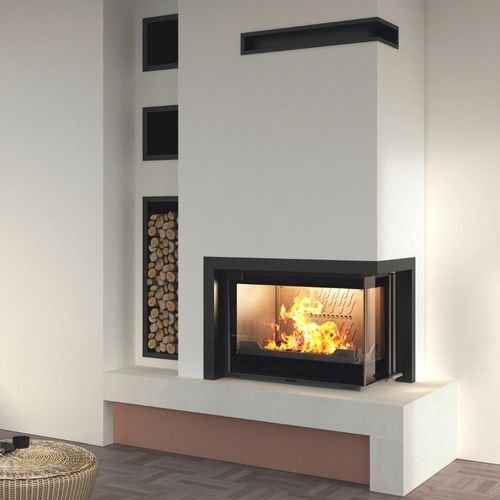 Seguin Europa 7 VL Cheminee - Black Glass & Swing Door