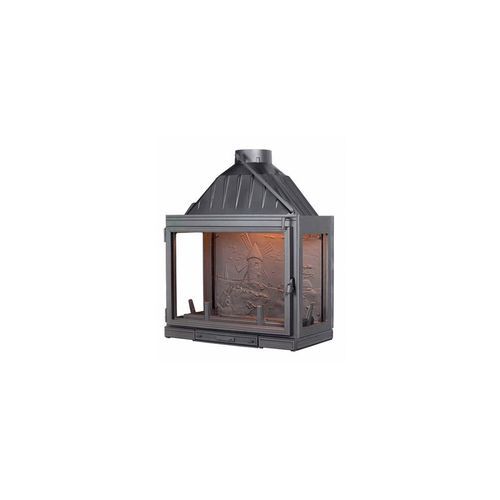 Seguin Multivision 8000 3 x Sided Cast Iron Fireplace  - Solid Back