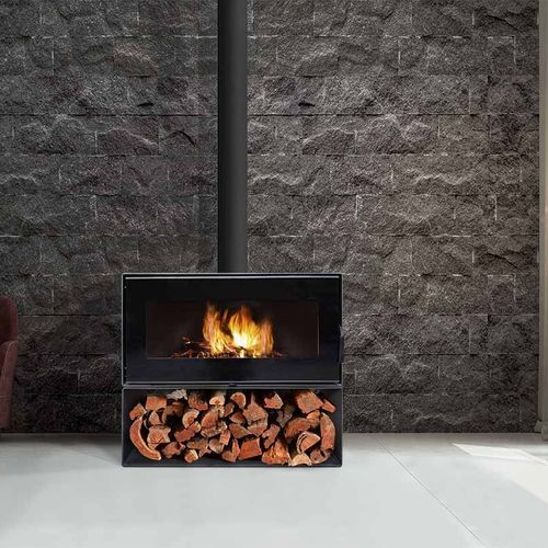 VisionLINE Taurus Freestanding Single Sided Woodfire