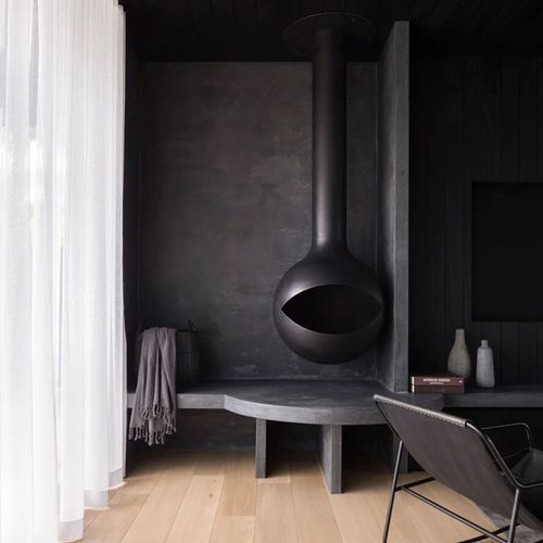 Zen Occhio Wood Burning Suspended Fireplace