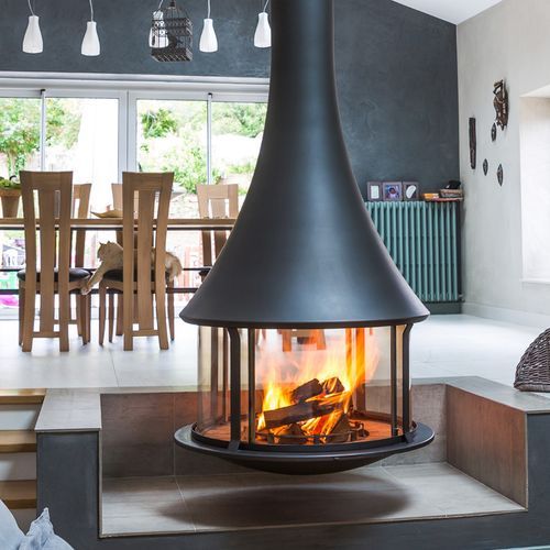 JC Bordelet Zelia 908 - Suspended Wood Fireplace