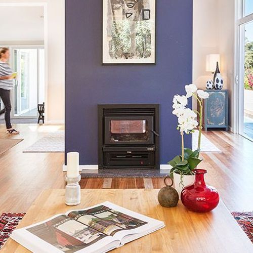 Kemlan Coupe Inbuilt Double Sided Rural Wood Fireplace
