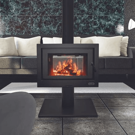Kemlan See-Through Cube Rural Wood Fireplace