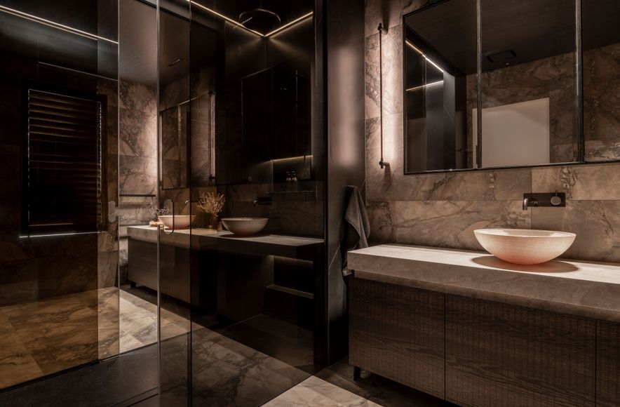 Duo vanity in Prime Art Veneer