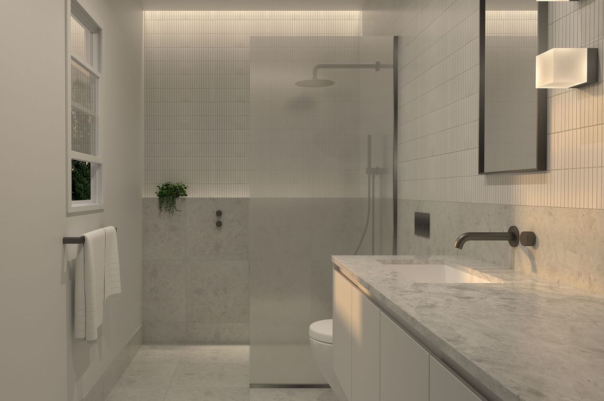 White Concrete Ensuite