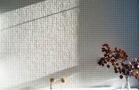 White on white - family bathroom renovation