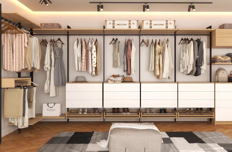 Classic Oak Walk-in Wardrobe