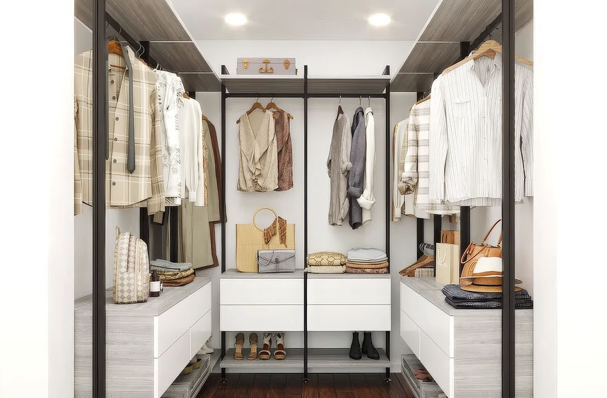 U-Shaped Walk-in Wardrobe