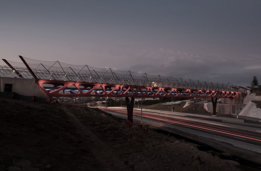 Tirohanga Whānui Bridge - anti-throw and fall protection mesh screens