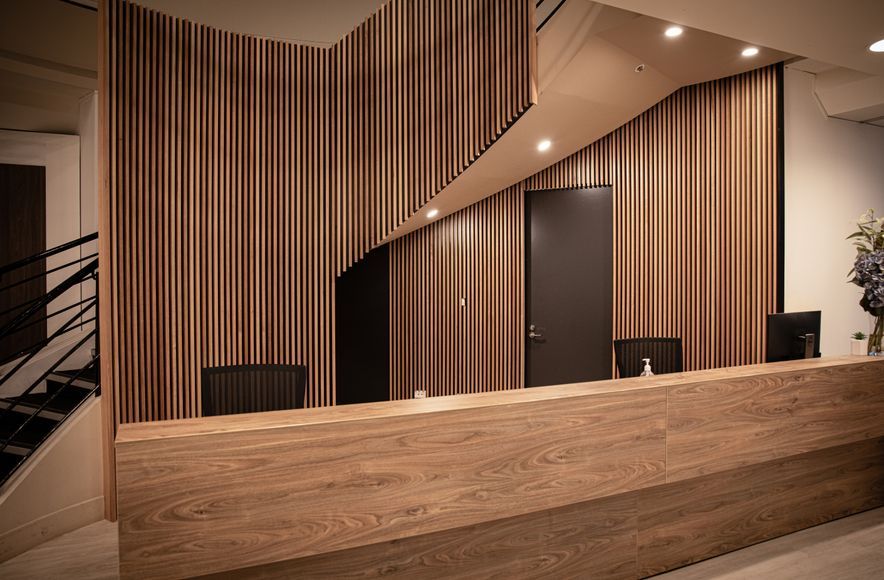 Linear Wood Feature Wall