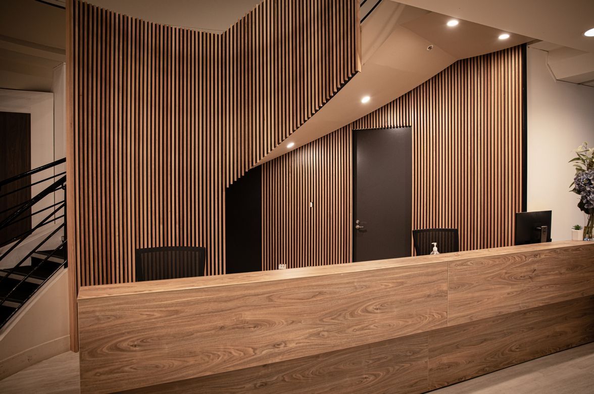 Linear Wood Feature Wall