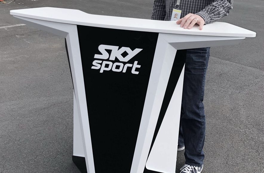 Portable Broadcasting Desk Sky Sport NZ