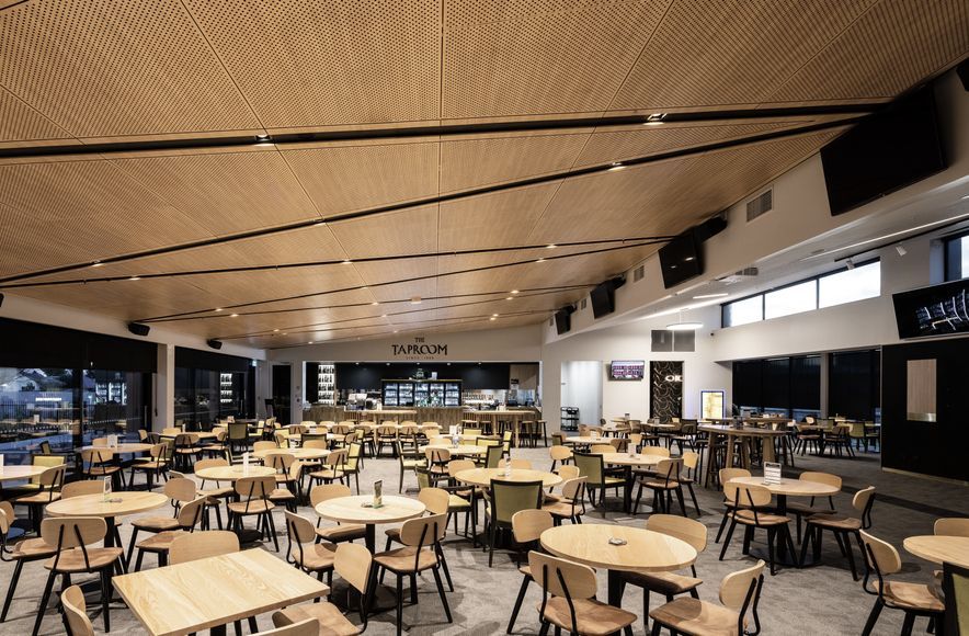 Melamine ceiling panels a visual treat