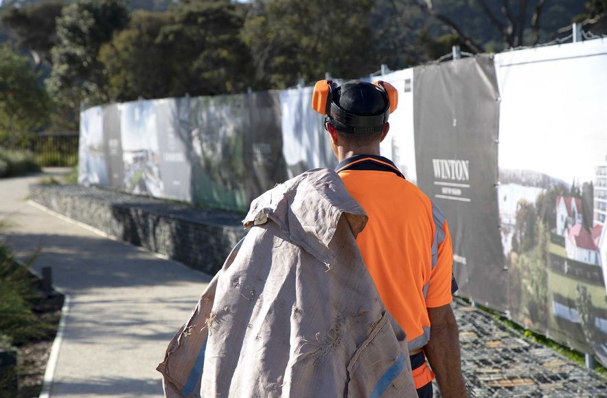 Landscape maintenance at Launch Bay, Hobsonville Point