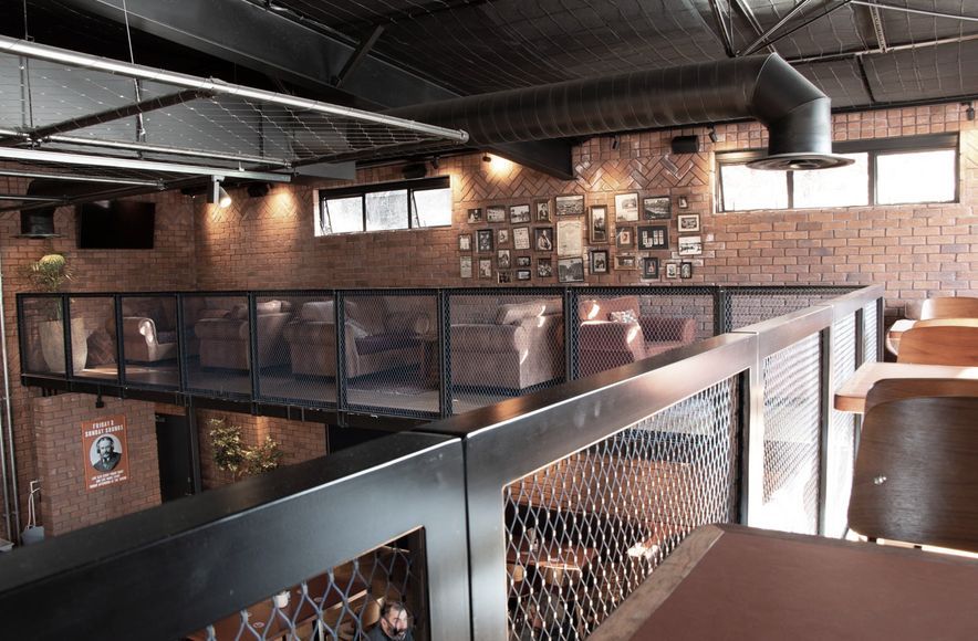 Morningside Tavern - balustrades and mesh ceiling feature