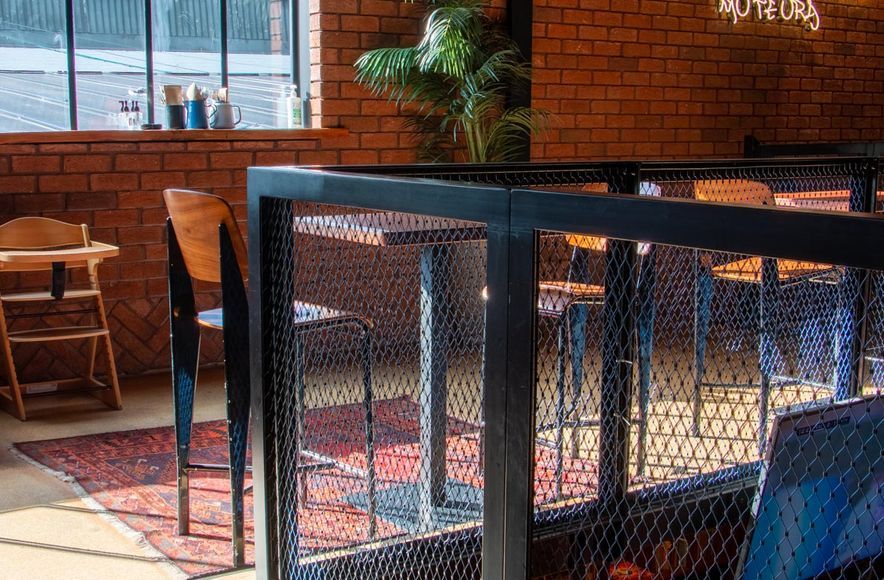 Morningside Tavern - balustrades and mesh ceiling feature