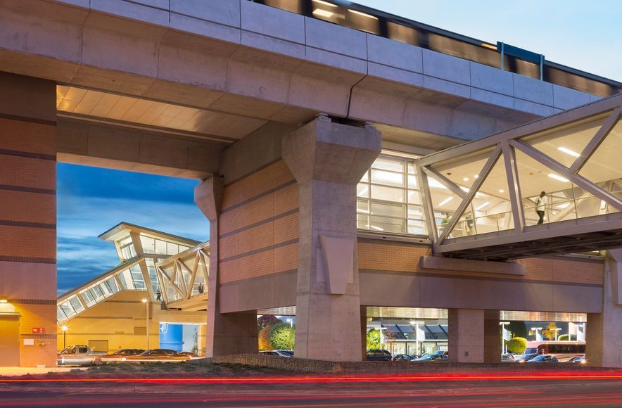Metrorail Walkways with Wire Mesh Walls