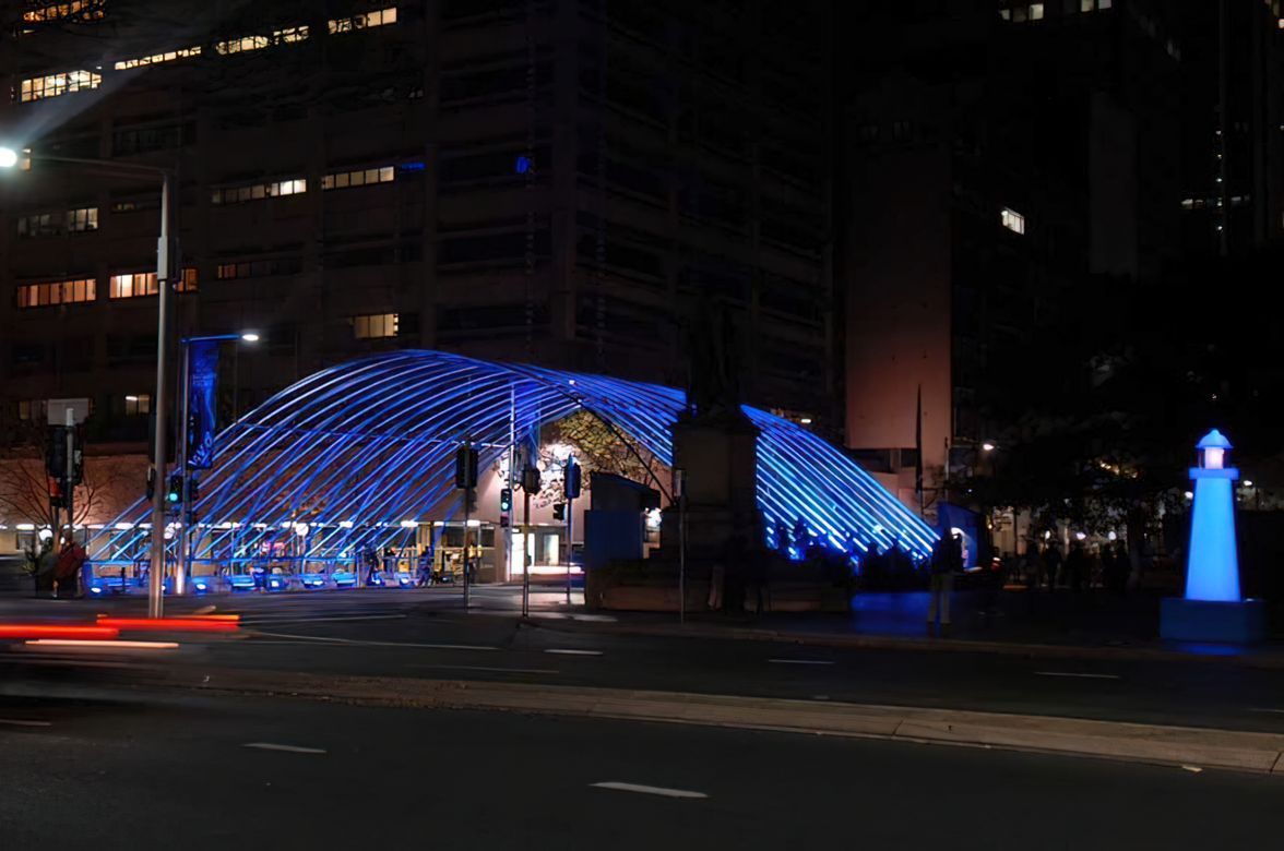 Macquarie Arch & Lighthouses by Vivid Sydney