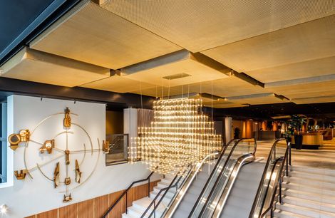 Hotel Ceiling Design with Wire Mesh