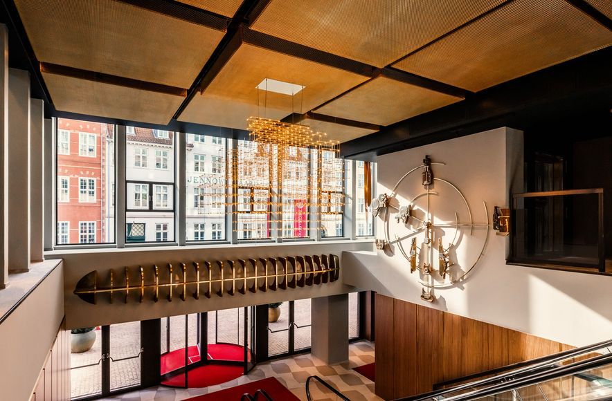 Hotel Ceiling Design with Wire Mesh
