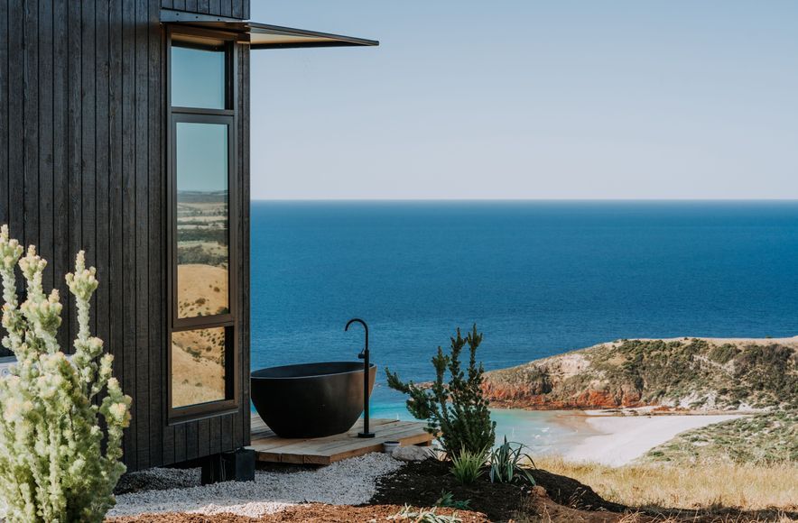 Outdoor baths for Wander Group on Kangaroo Island