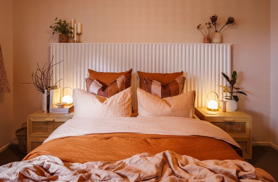 Comforting Warm Bedroom - Your Exhale Design