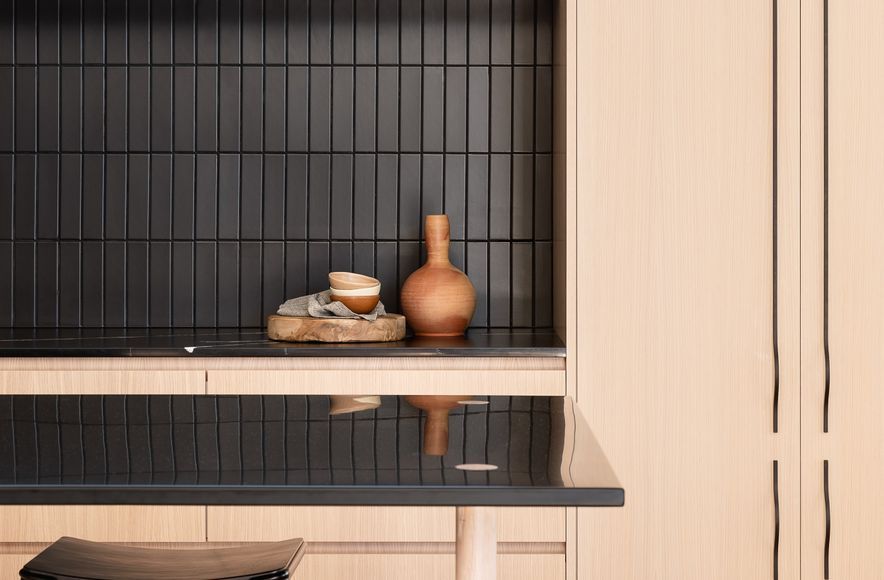 Oak Paneling with Black Details