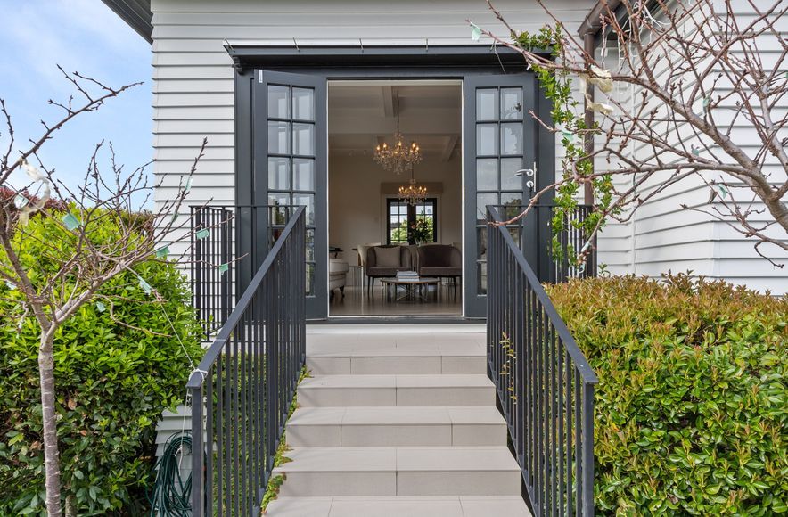 Creating indoor-outdoor flow in a Tudor-style home