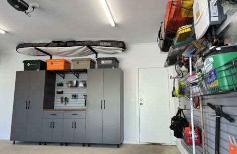 A father's dream garage, the ultimate playground.