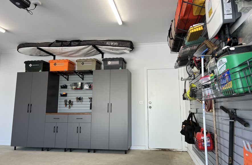 A father's dream garage, the ultimate playground.