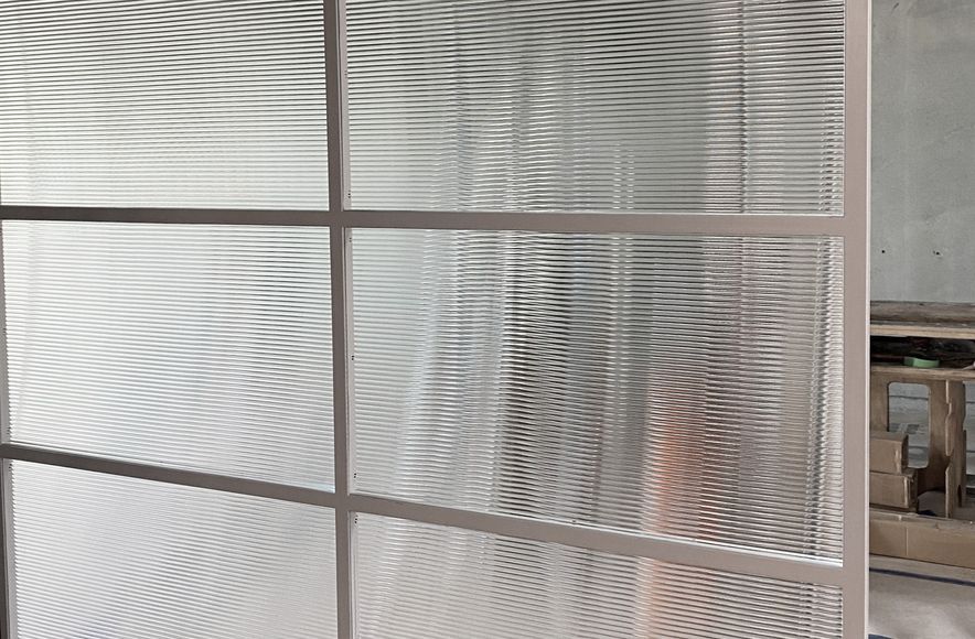 Narrow Readed Glass Steel Joinery