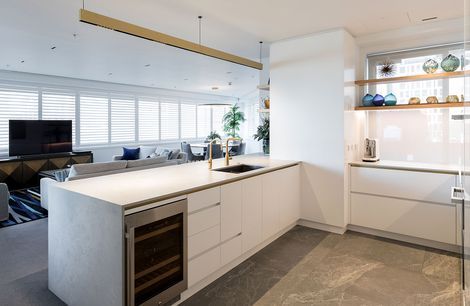 City apartment kitchen