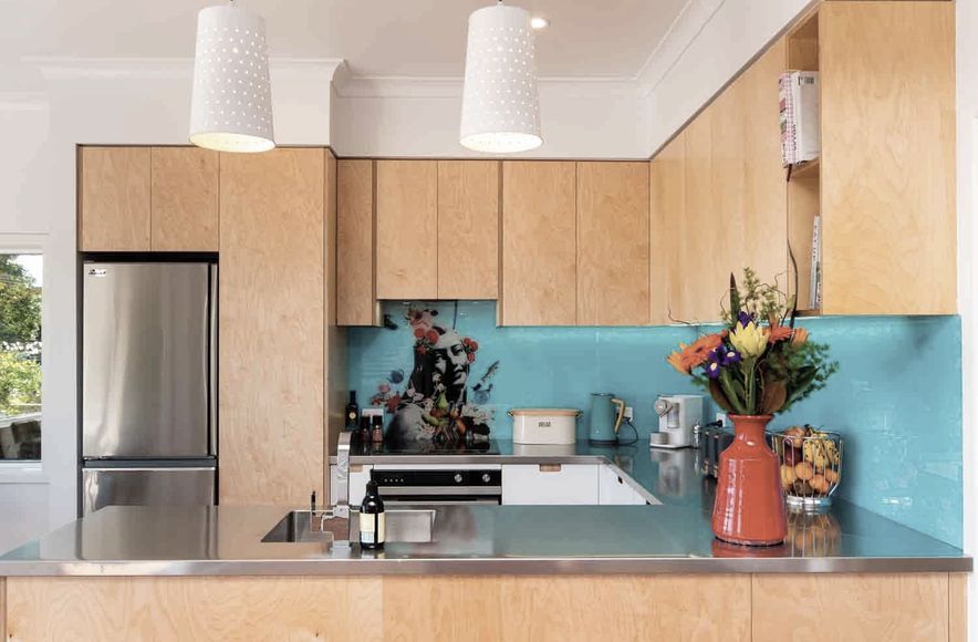 Vibrant Plywood Kitchen